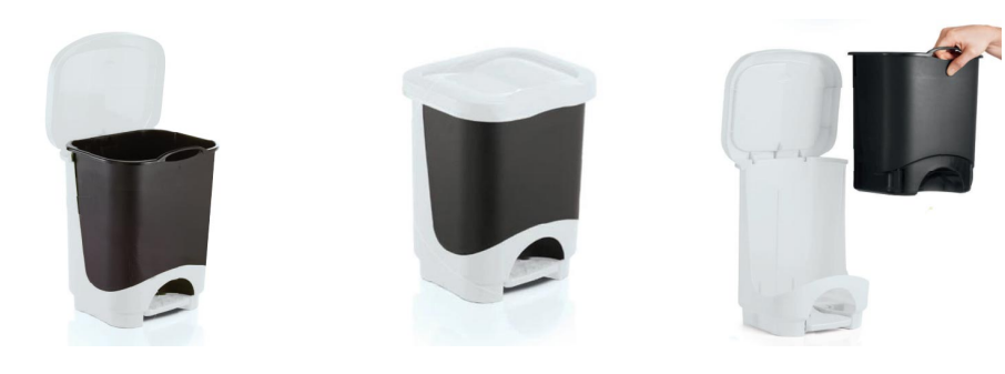 LIXEIRA C/ PEDAL C/ BALDE REMOVÍVEL 24L