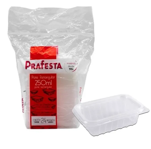 POTE RETANGULAR 250ML