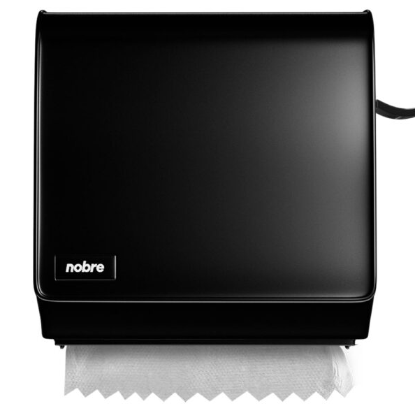 DISPENSER PAPEL TOALHA COM ALAVANCA PRETO