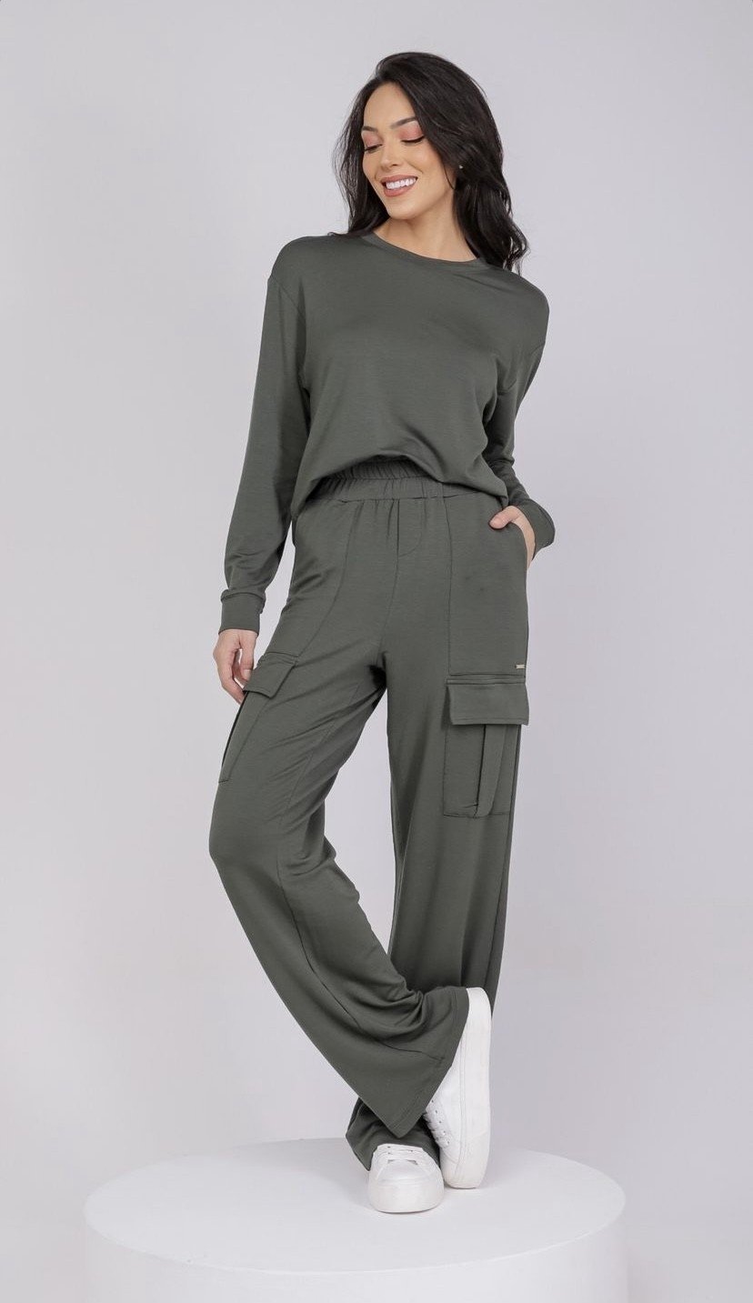 CONJUNTO DE INVERNO VERDE MILITAR