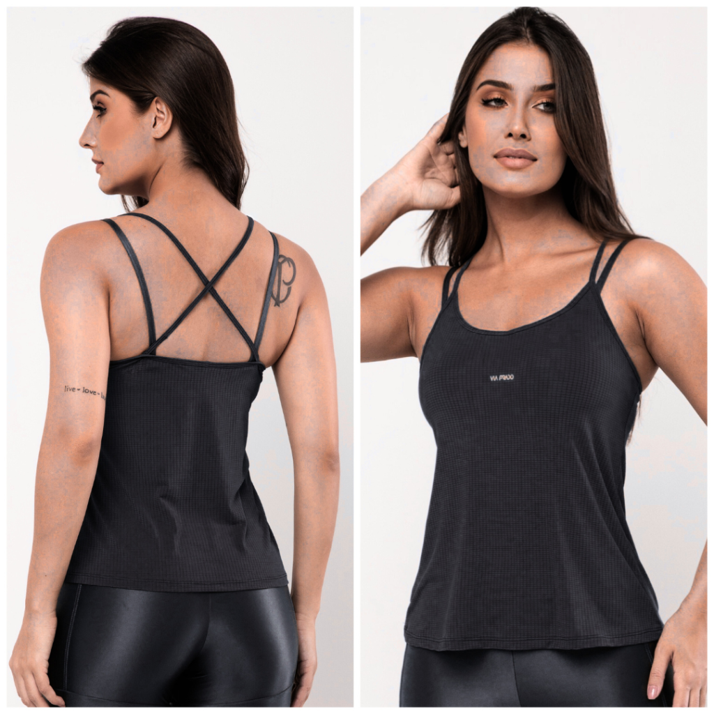 REGATA ALCINHA AERO PRETO