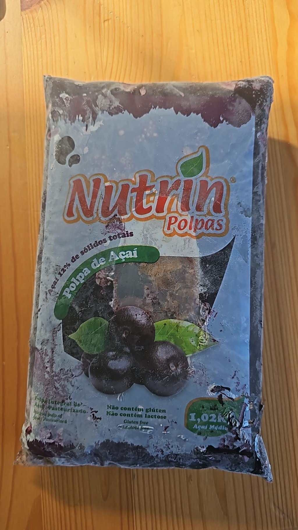 Nutrin Polpas - Polpa pura de açaí 1,200 kg