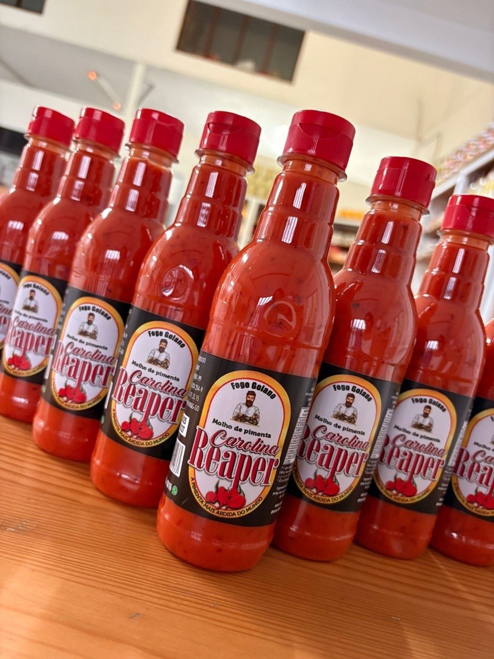 Fogo goiano - Carolina Reaper Molho de pimenta 