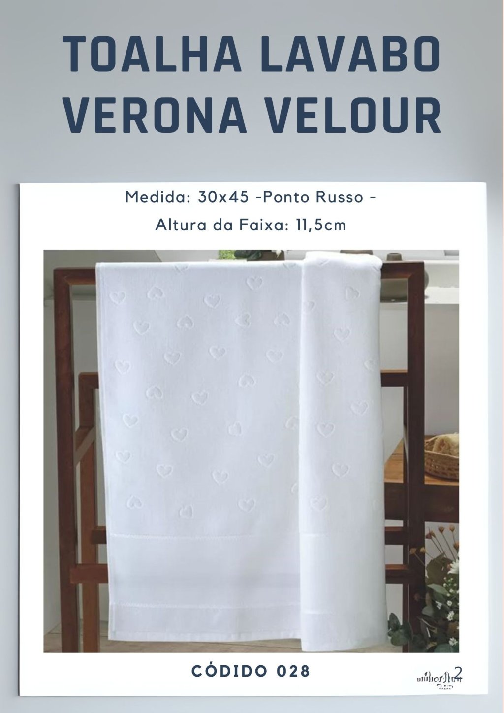 Toalha Lavabo Verona Velour 