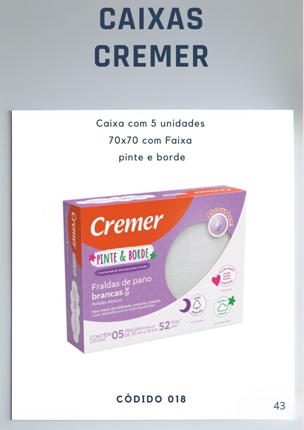 Cx Cremer 5un com faixa 