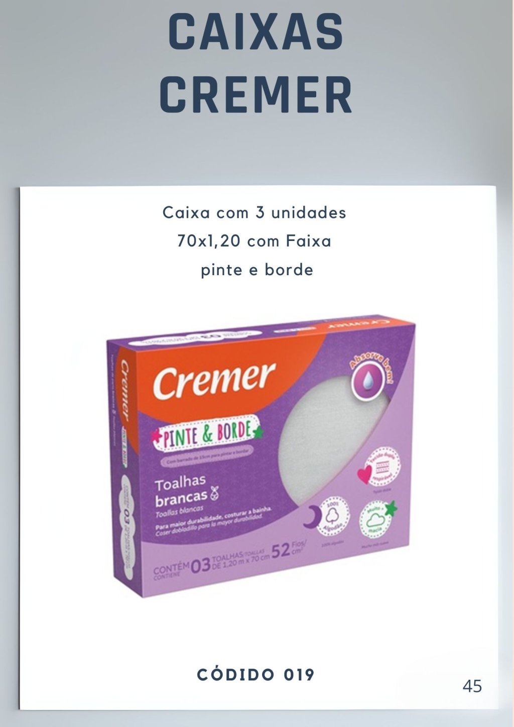 Cx Cremer 3un com faixa