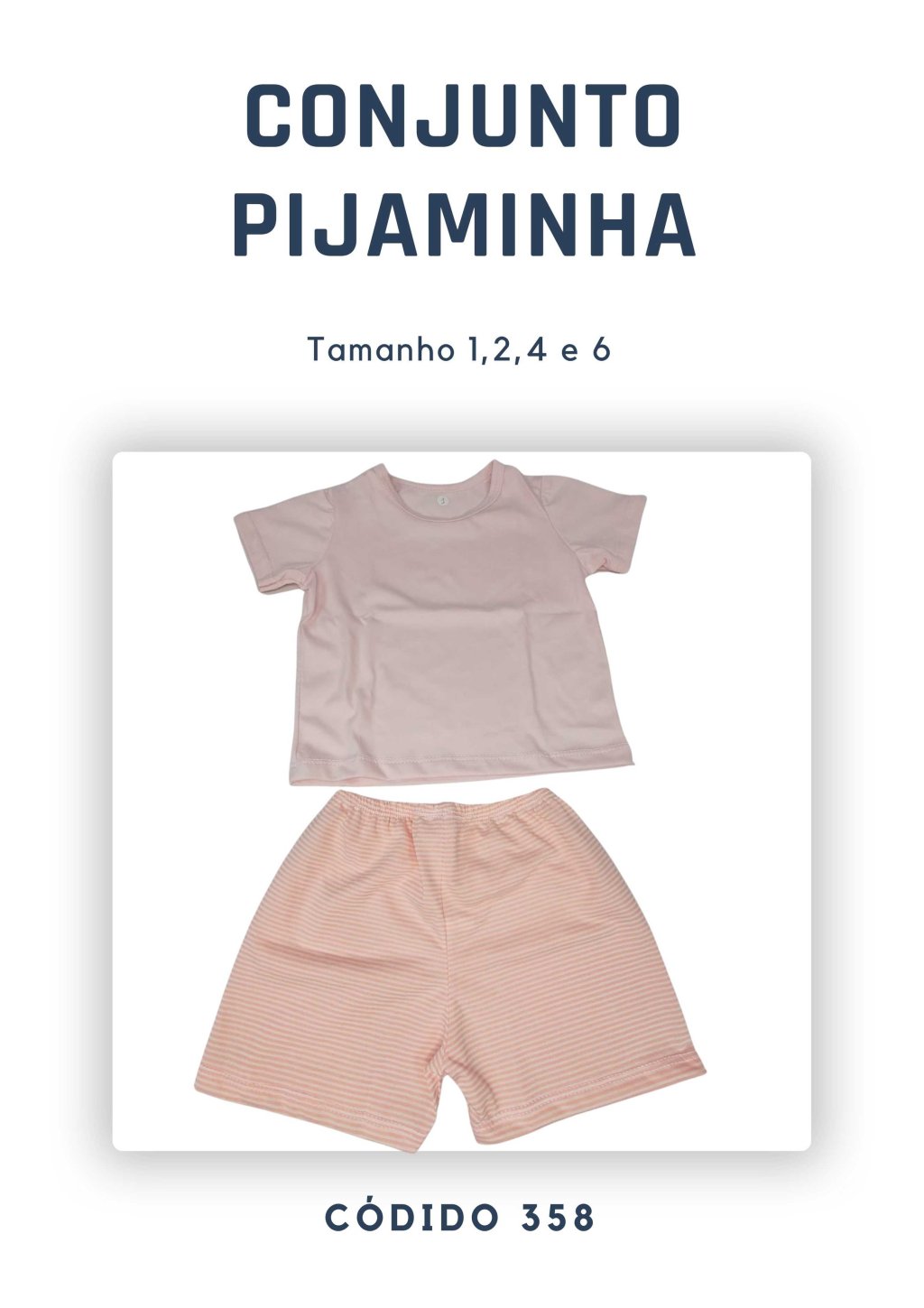 Pijaminha (conjunto) short's+blusa - Rosa (Flamingo)