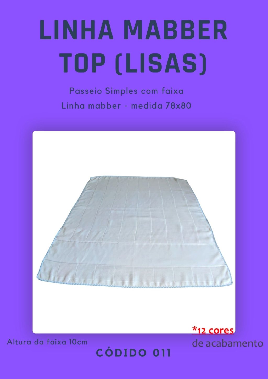 Fralda passeio TOP 78x80 (linha Mabber) 
