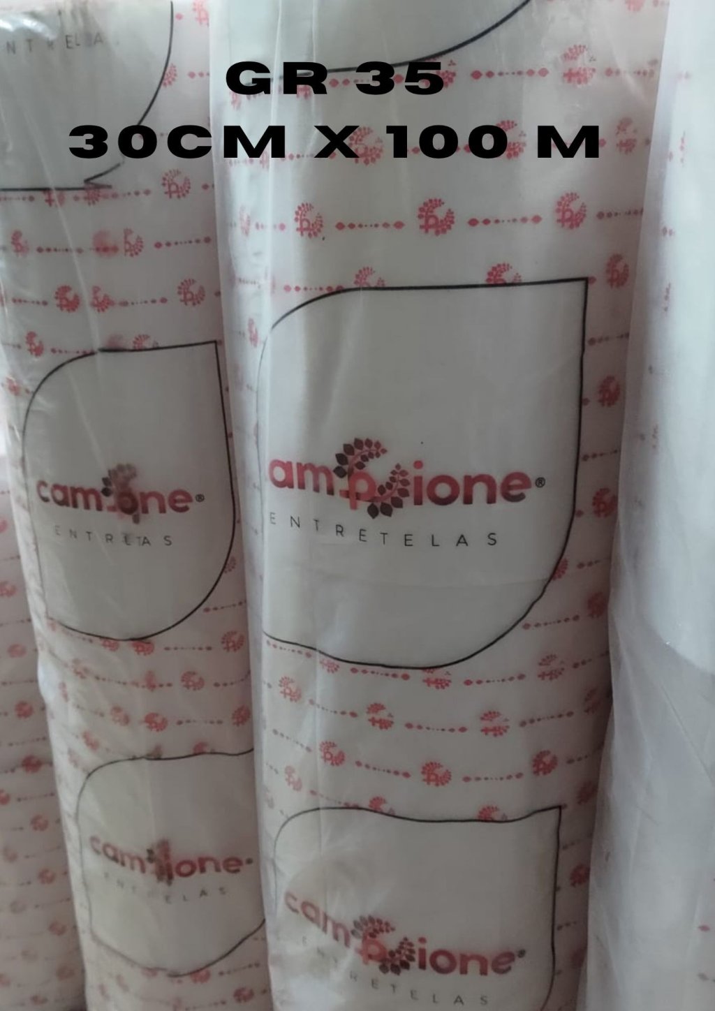 Entretela Campione gramatura 35 metragem:30cmx100 M