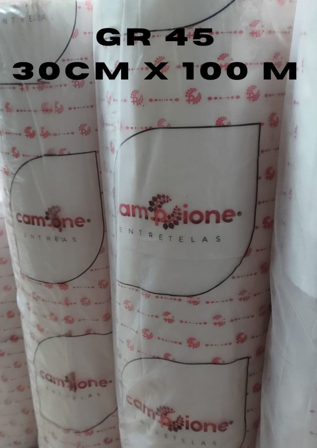 Entretela Campione gramatura 45 metragem:30cmx100 M