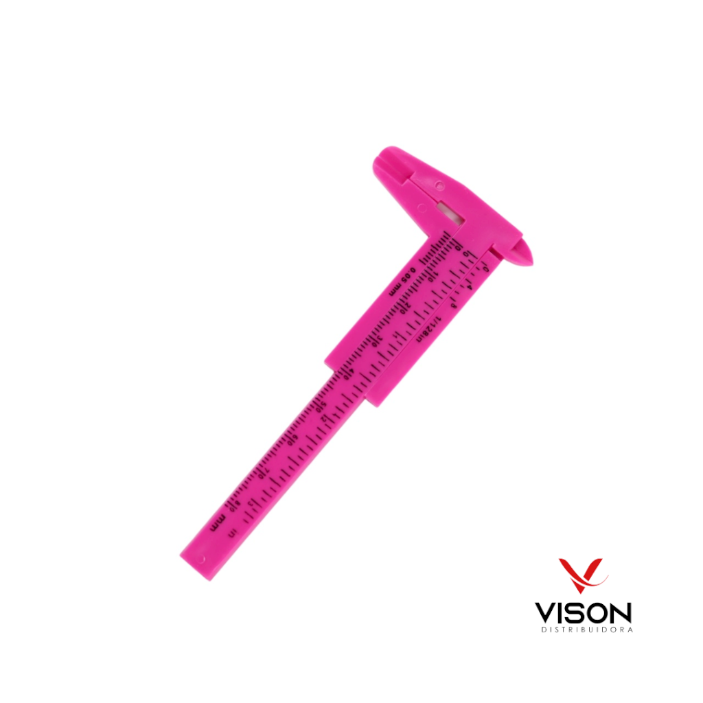 Paquímetro Rosa Pequeno Design de Sobrancelhas