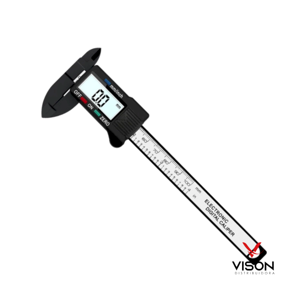 Paquímetro Digital Alta Precisão Fibra de Carbono 150mm