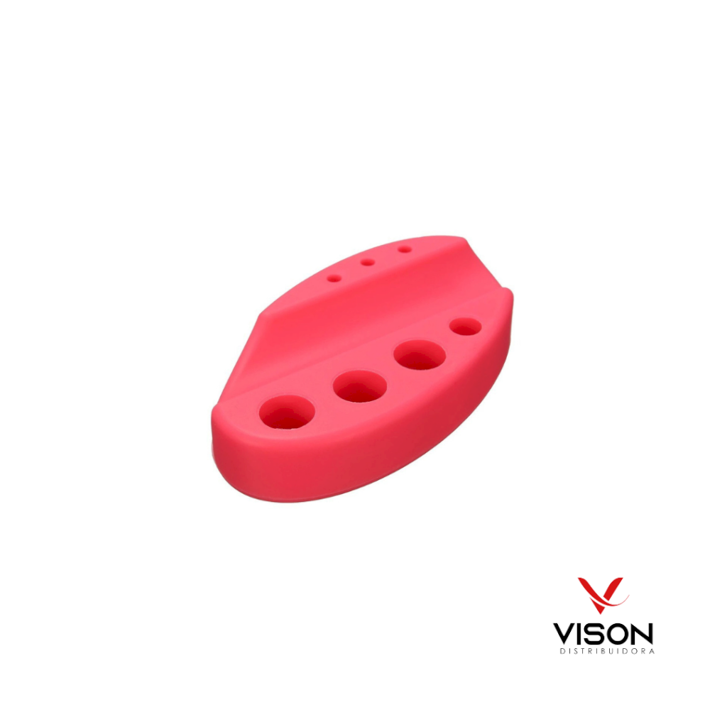 Suporte Vermelho Porta Batoque e Dermógrafo 