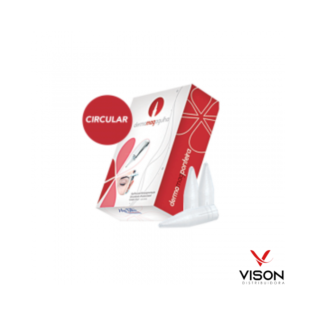 Ponteira Branca Circular Dermomag Cx. 10 Unidades