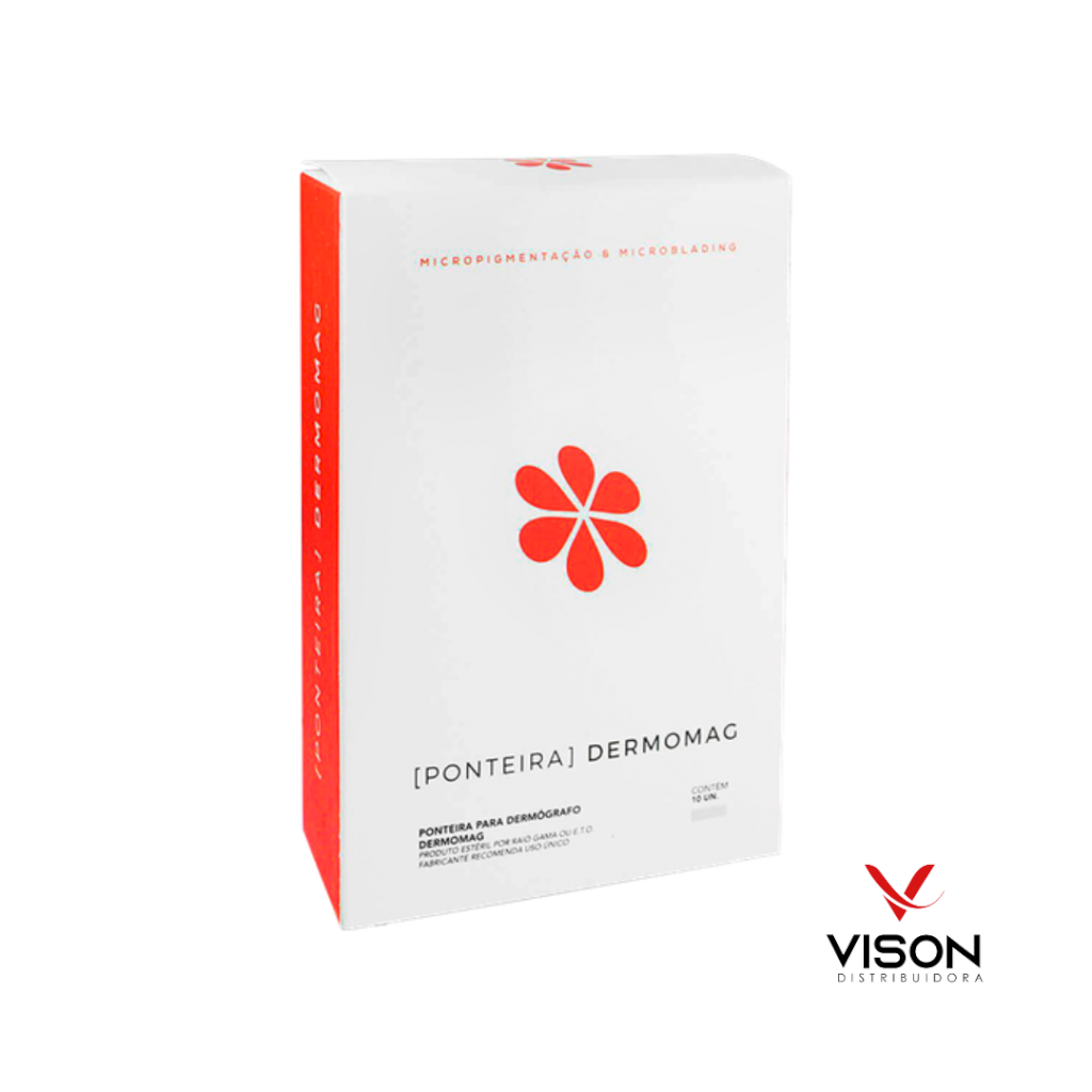 Ponteira Branca Circular Fine Dermomag Cx. 10 Unidades