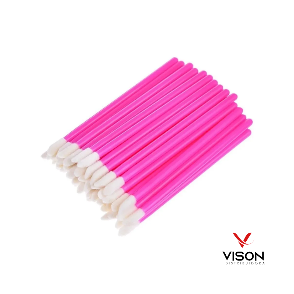 Pincel Aplicador Descartável Batom Gloss Pct. 50 Unidades