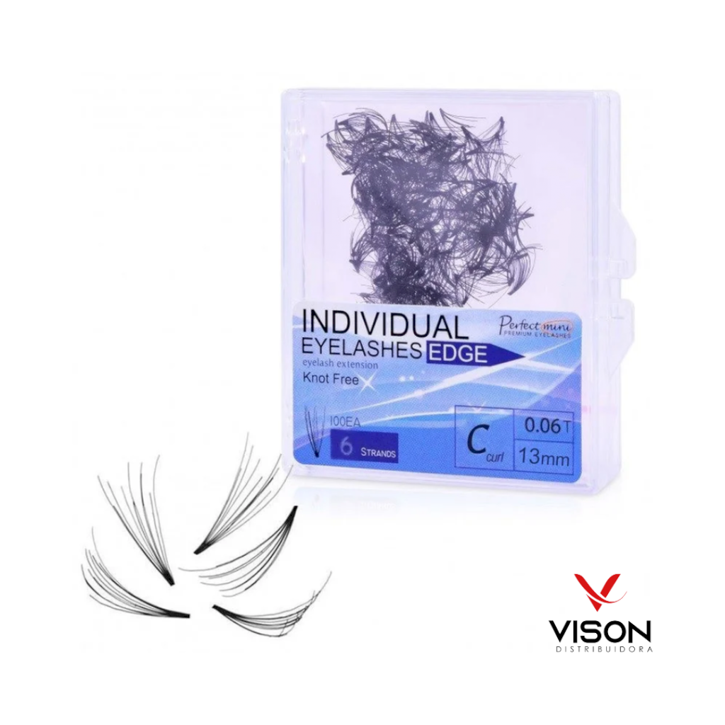 Cílios Tufo Edge Volume Russo 0.06T Curvatura C 13mm