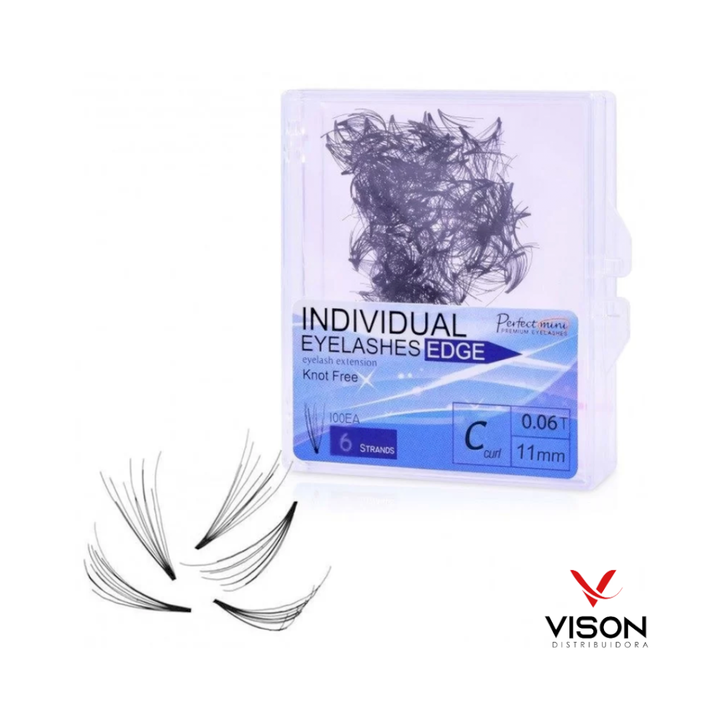 Cílios Tufo Edge Volume Russo 0.06T Curvatura C 11mm