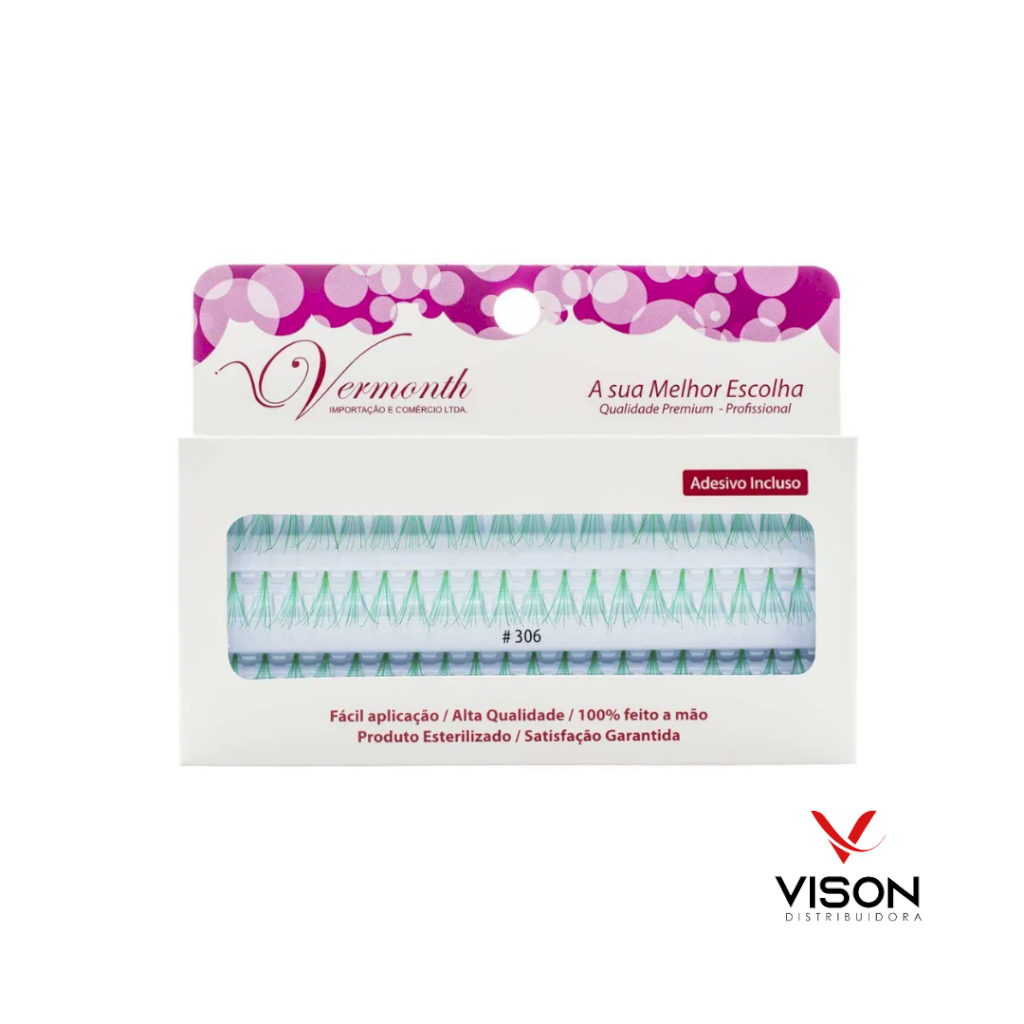 Cilios Mix Vermonth Tufo sem Nó 306 Preto