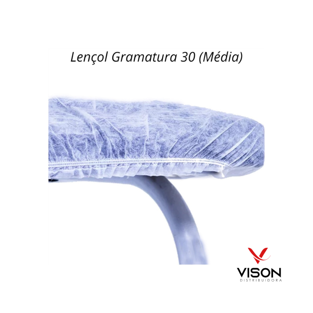 Lençol Tnt Gr. 30 com Elástico 2,15cm x 90l Pct. 10 Unidades