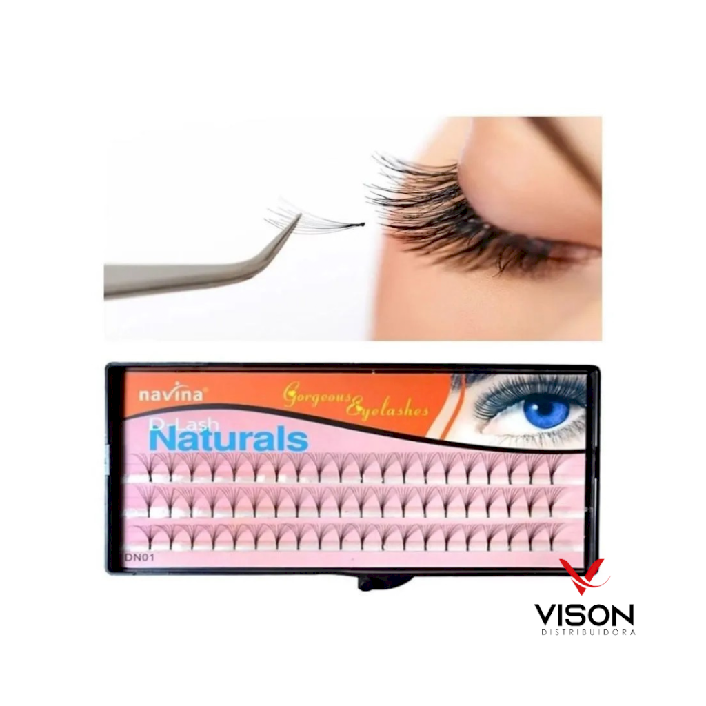 Cílios Mix Navina Tufo 6 Fios 10 a 14mm sem Nó 0.10C