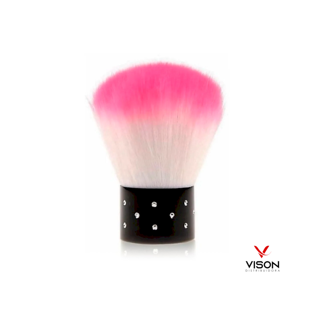 Espanador Mini Pom Pom Colorido para Unha