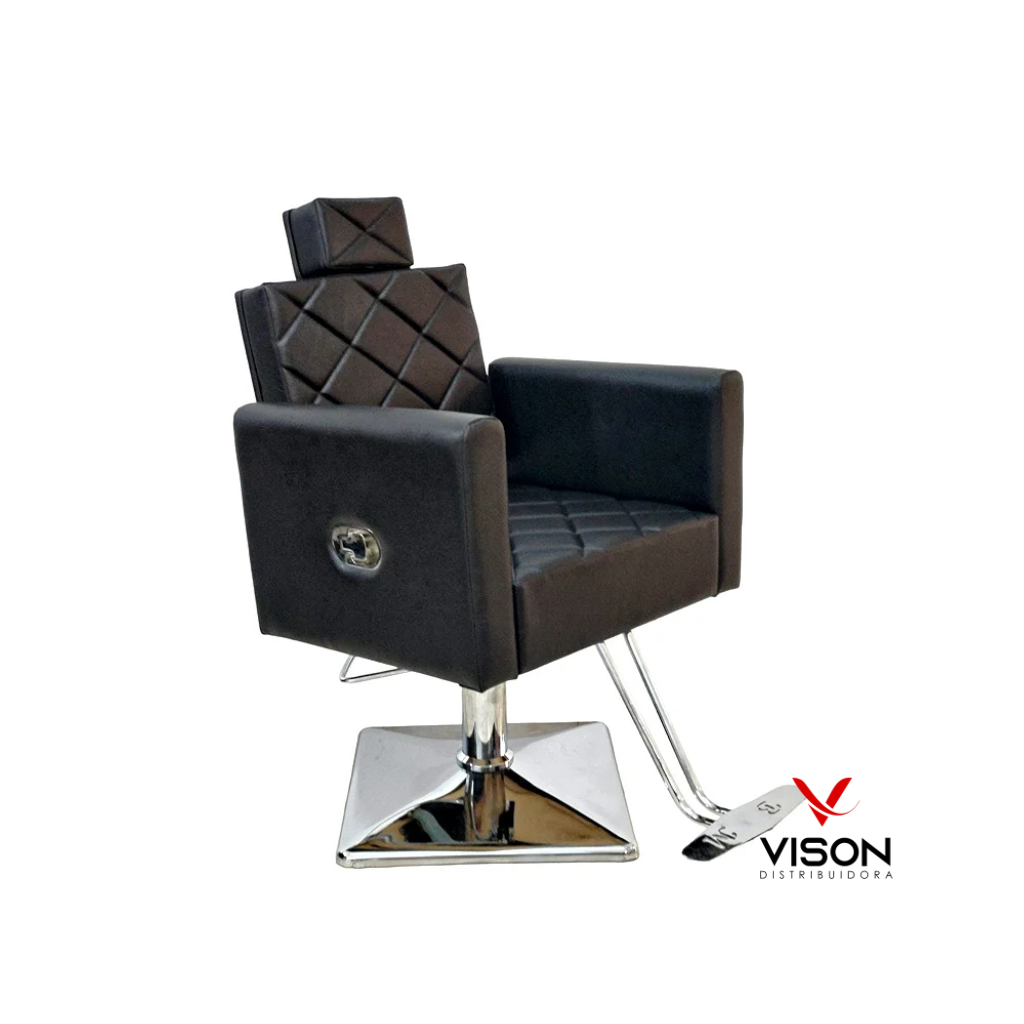 Cadeira Cabeleireiro Hidráulica Reclinável Base Quadrada Sofá VB8