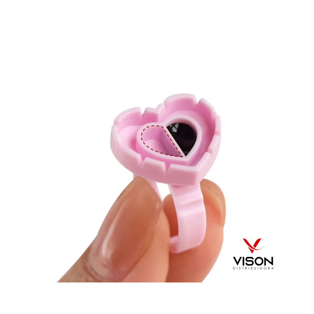 Anel Batoque Coração Porta Cola Pct. 100 Unidades