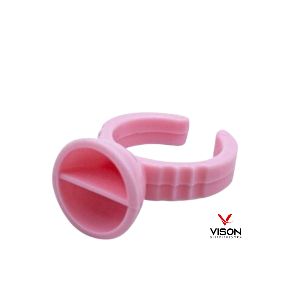 Anel Batoque Raso com Divisão Rosa Descartável Pct. 50 Und
