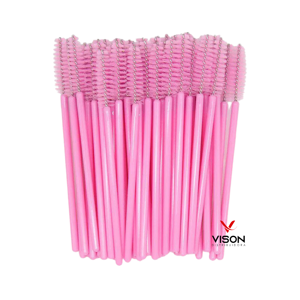 Escovinha Descartável Rosa Bebe 50 Unidades