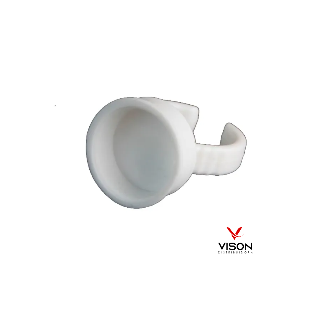 Anel Batoque Descartável Branco 1,2mm Pct. 50 Und