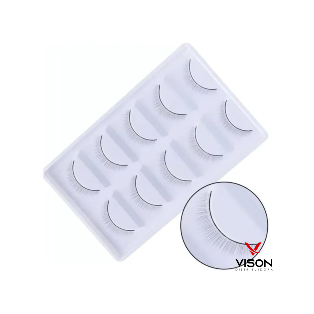 Cartela de Cílios para Treino - 10 Pares