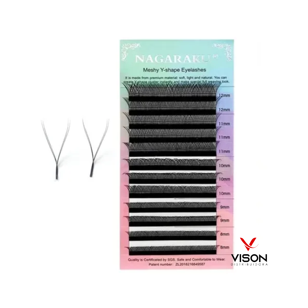 Cílios Nagaraku YY 0.07D Mix (8-14mm) Caixa Verde