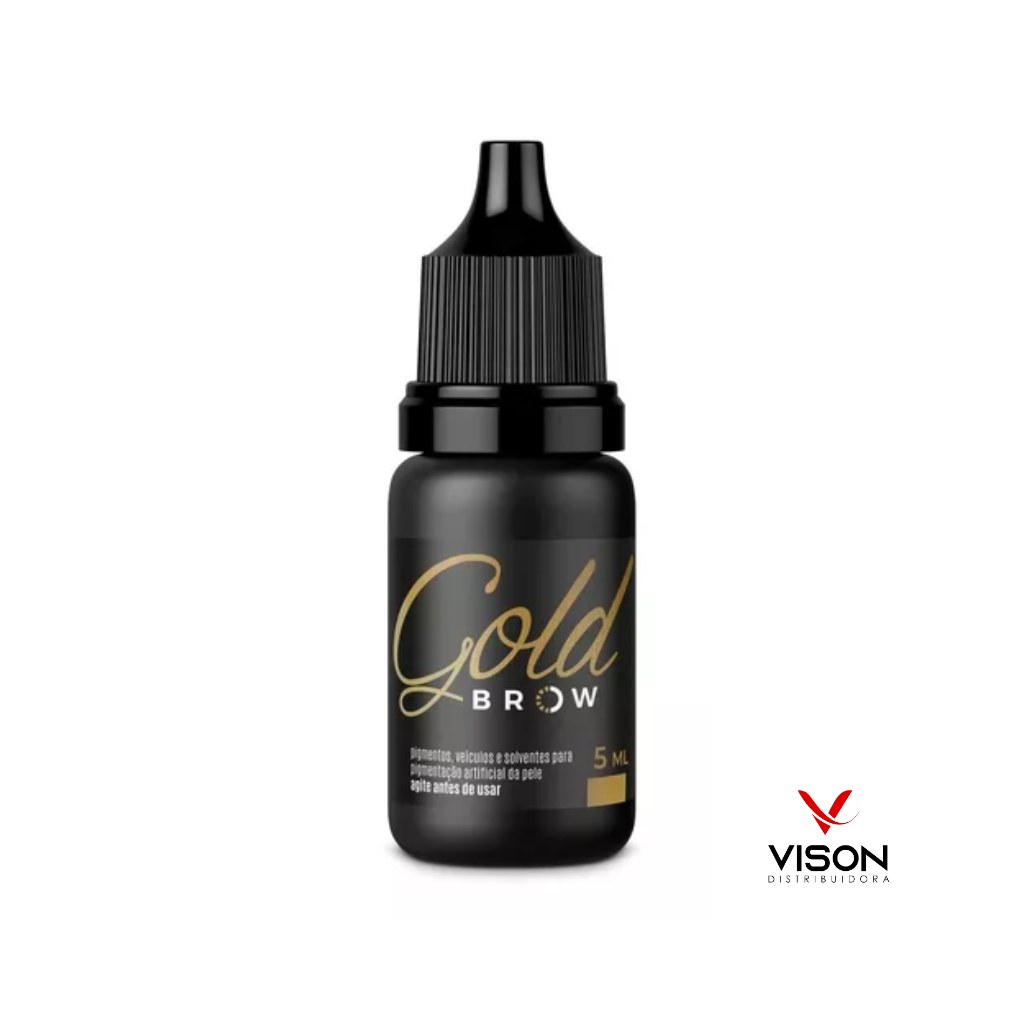 Pigmento Magcolor Gold Line Brow Preto Intenso 5ml