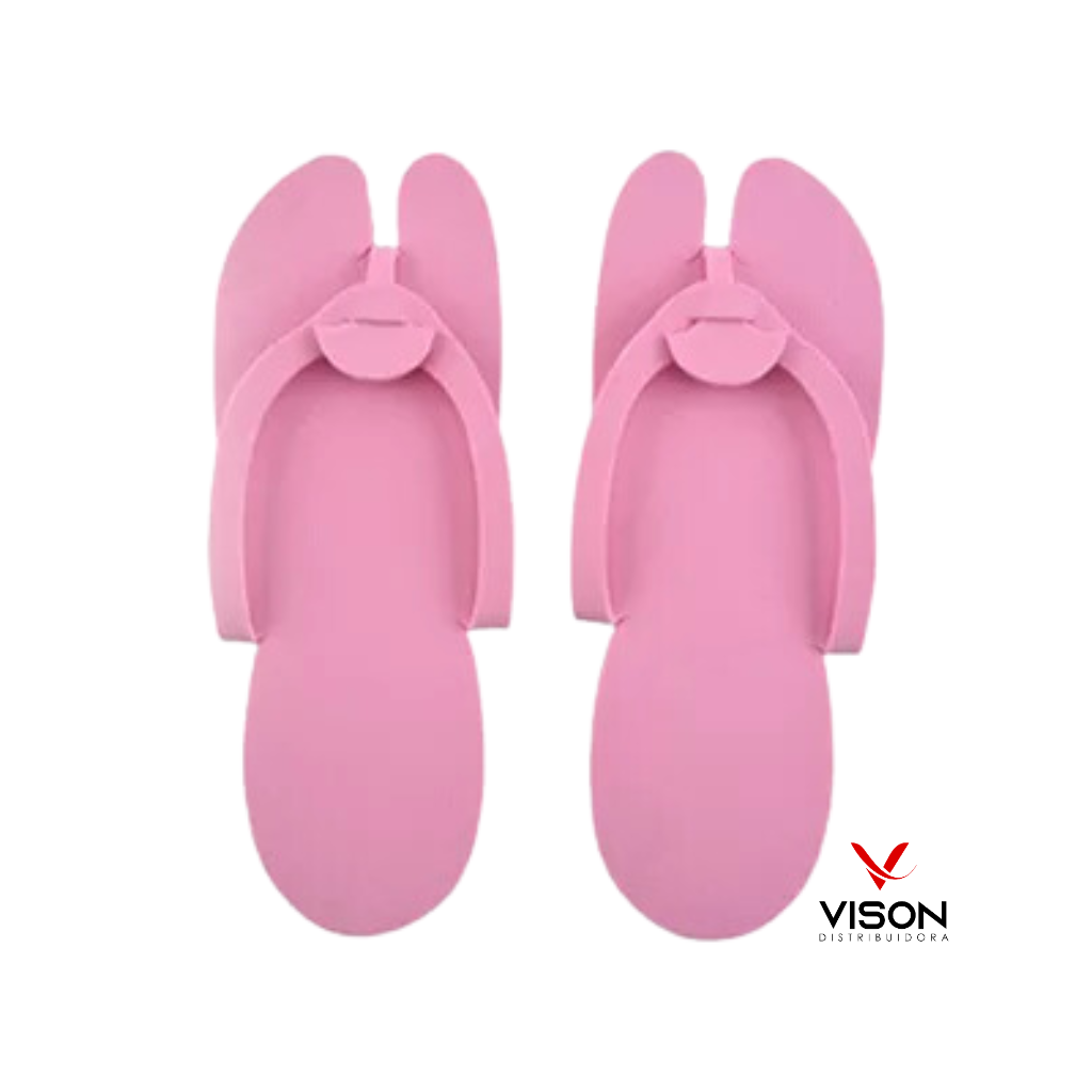 Chinelo Descartável Eva 3mm Rosa 10 Pares