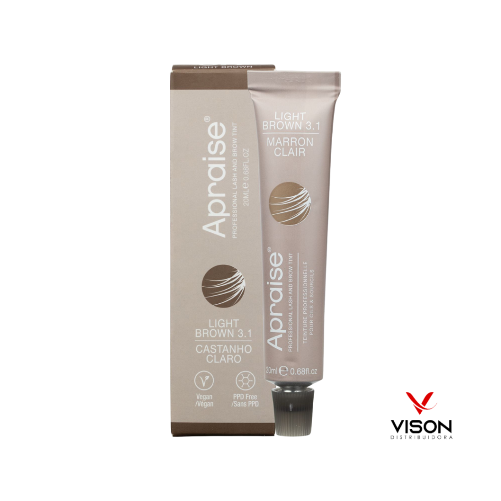 Tintura Apraise para Sobrancelhas e Cílios Castanho Claro 20gr