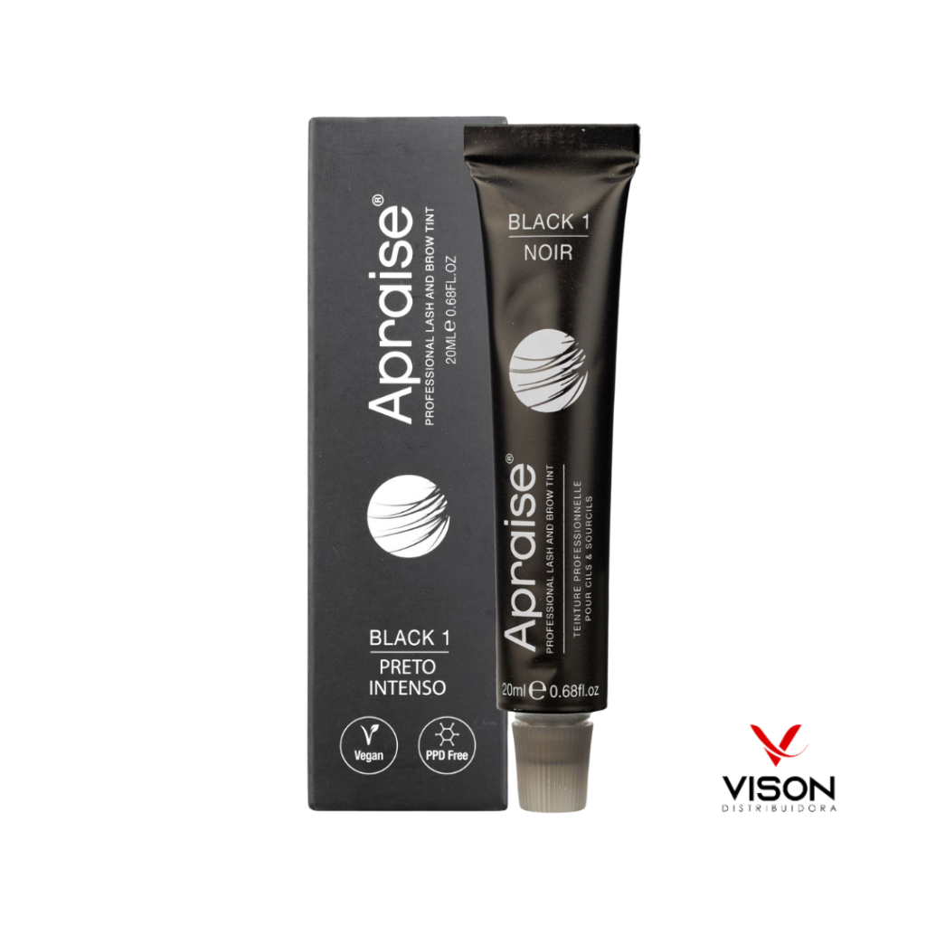 Tintura para Sobrancelhas e Cílios Preta Apraise 20gr