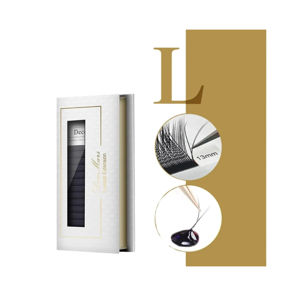 Cílios Decemars L 0.07D Mix (8-14mm) Efeito Fox Eyes