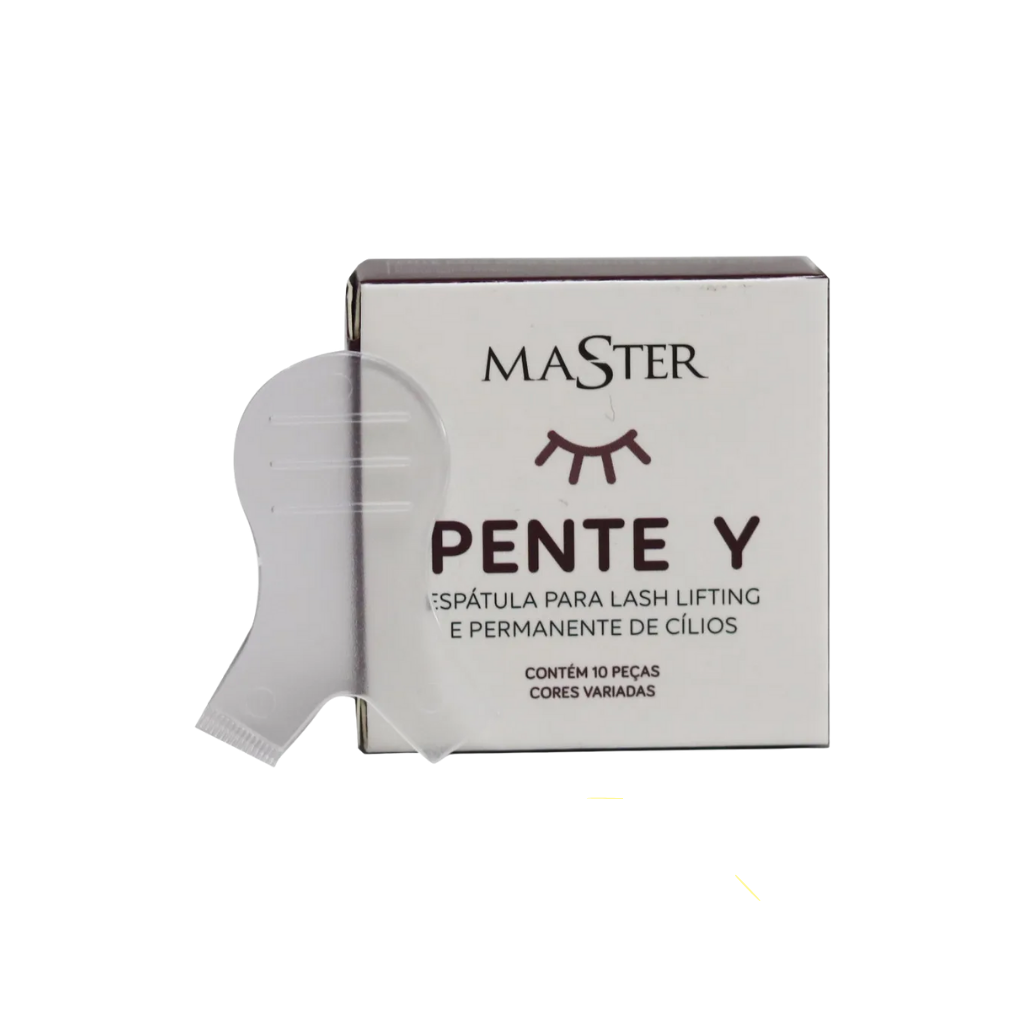 Pente Y Pink/Transparente Redondo 1cm Master 10 Unidades