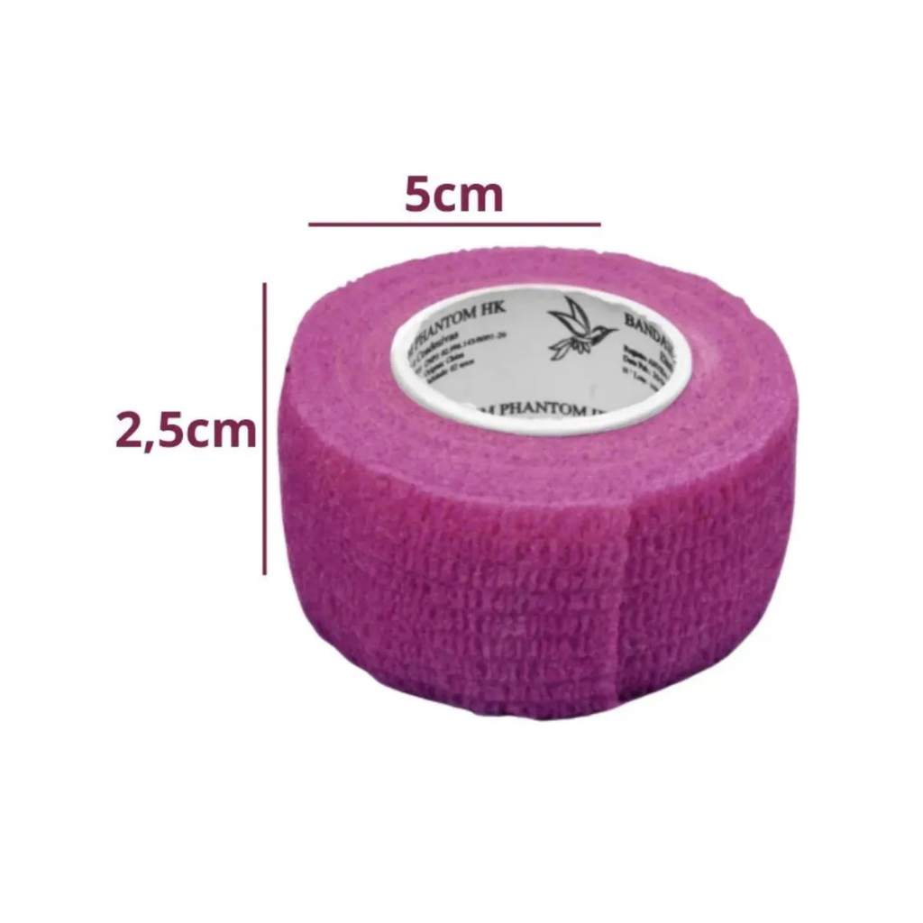 Bandagem Elástica 2,5cm x 5m para Dermógrafo, Tebori e Biqueira