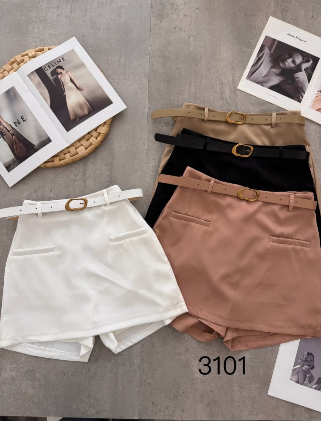 Shorts Saia C/ Cinto Orgânico