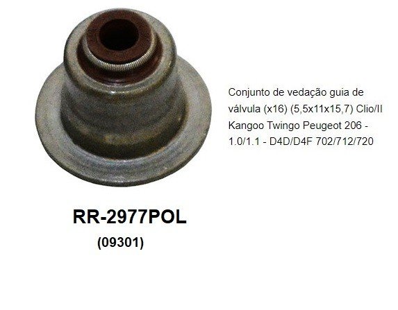 RET HASTE DE VÁLV RENAULT CLIO 04/.. SANDERO S/ABA-1.0 16V-D4D