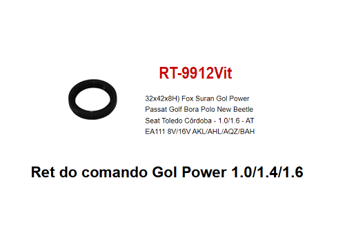 RETENTOR COMANDO VW GOL POWER 1.0/1.4/1.6 