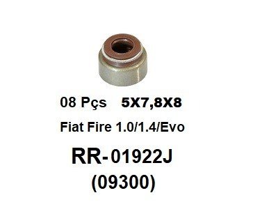 RET HASTE DE VÁLVULAS FIAT FIRE  1.4/EVO 5mm (08Pçs)