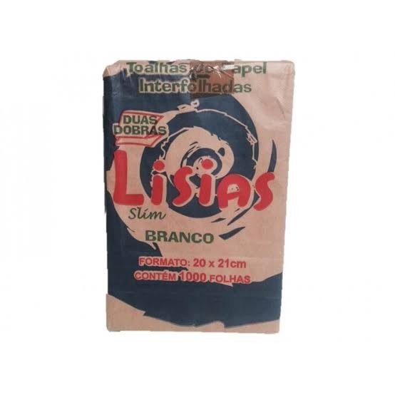 PAPEL TOALHA SLIM LISIAS BRANCO COM 1000 FOLHAS