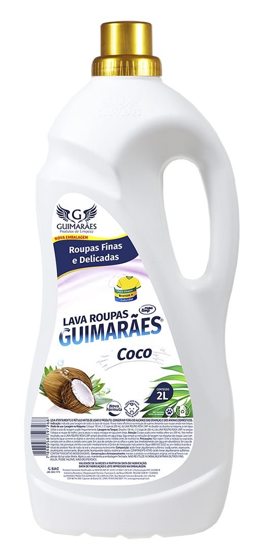 LAVA ROUPAS LÍQUIDO GUIMARÃES COCO 2L