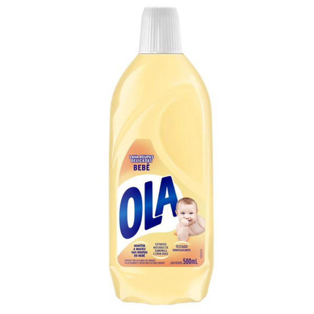 LAVA ROUPAS DELICADAS LÍQUIDO OLA BEBÊ 500ml