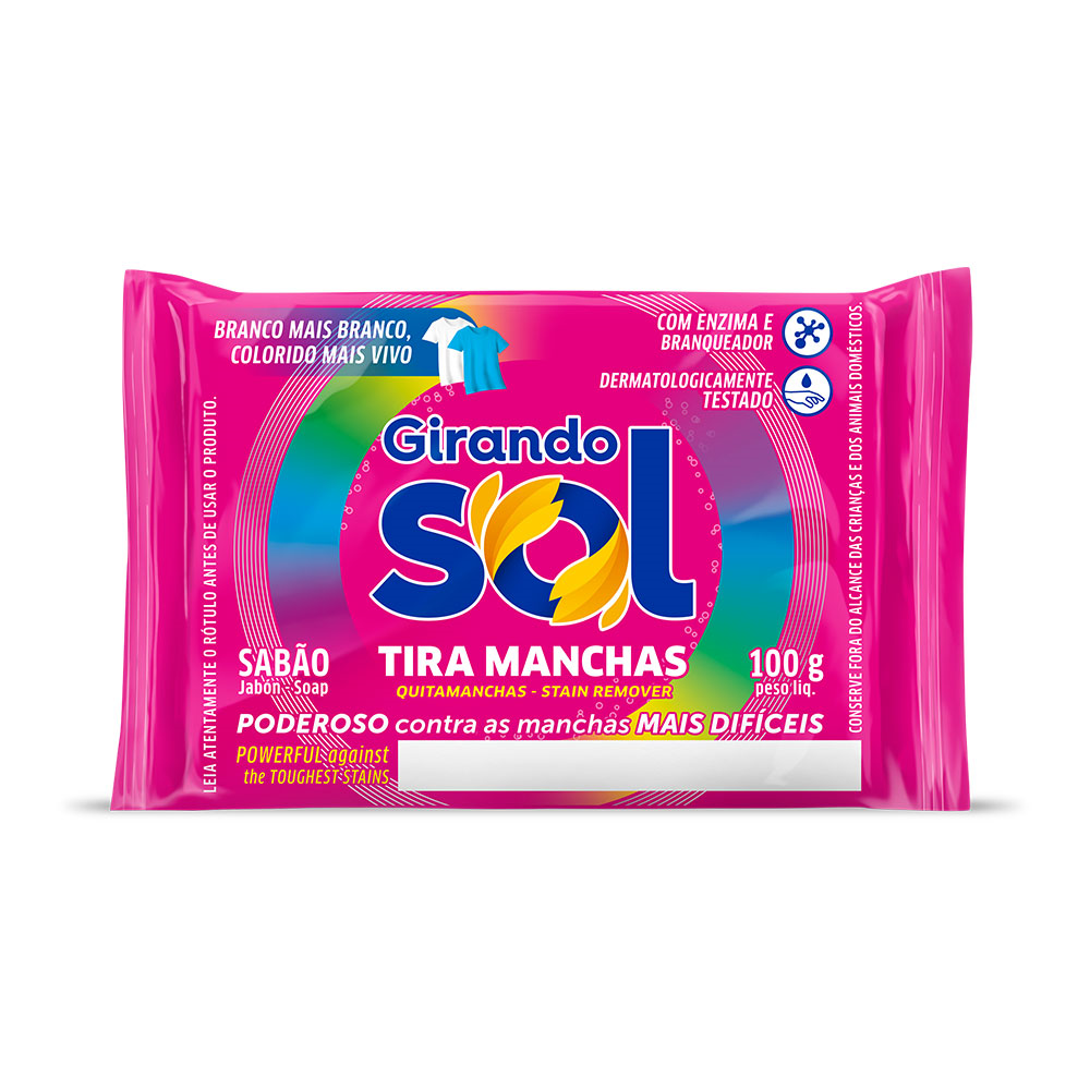 SABAO EM BARRA TIRA MANCHAS 100G GIRANDO SOL