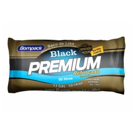SACO DE LIXO BOM PACK 50L BLACK PREMIUM c/20