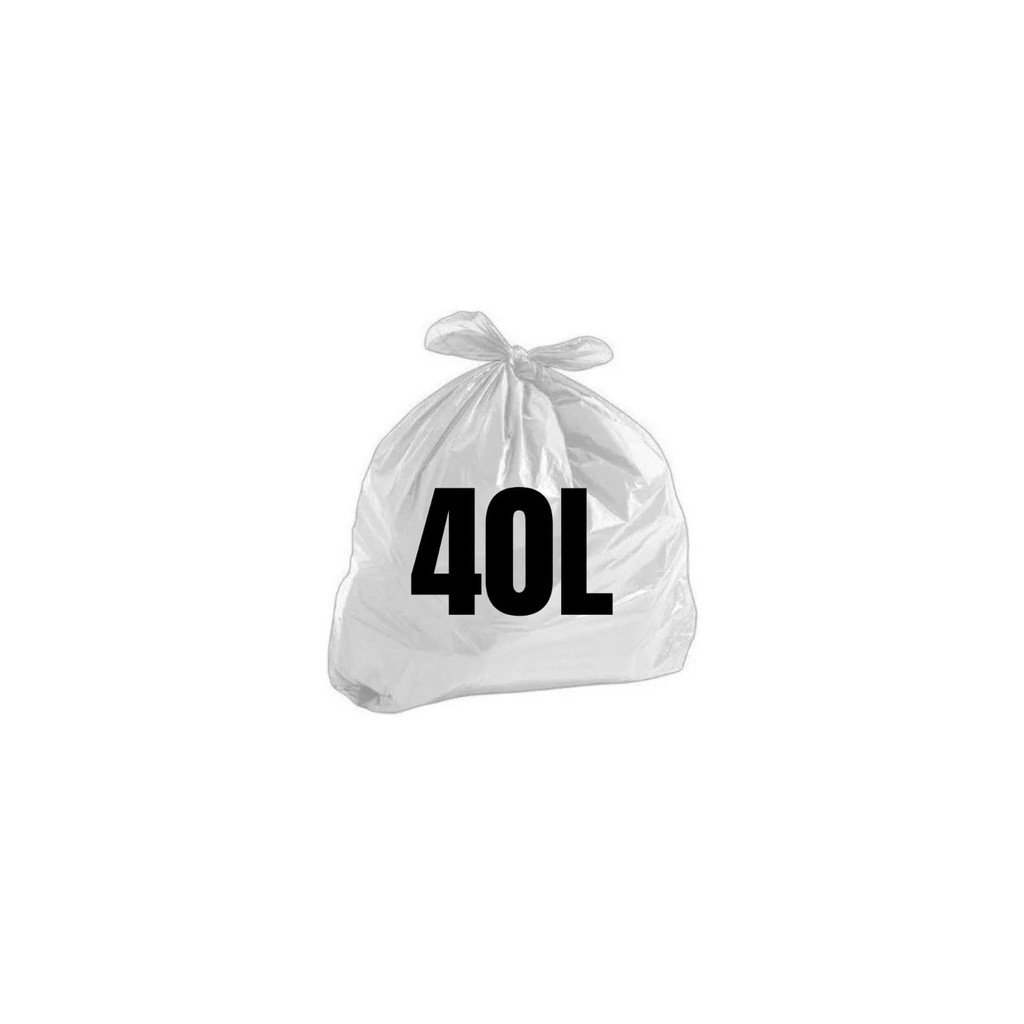 SACO PARA LIXO 40L 62X62X05 BRANCO FD/100